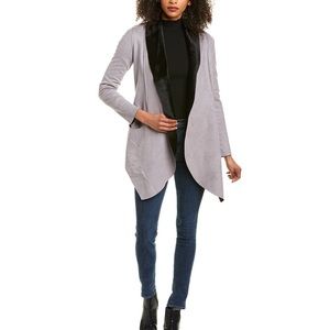 Rain Draped Faux Fur Grey Cardigan